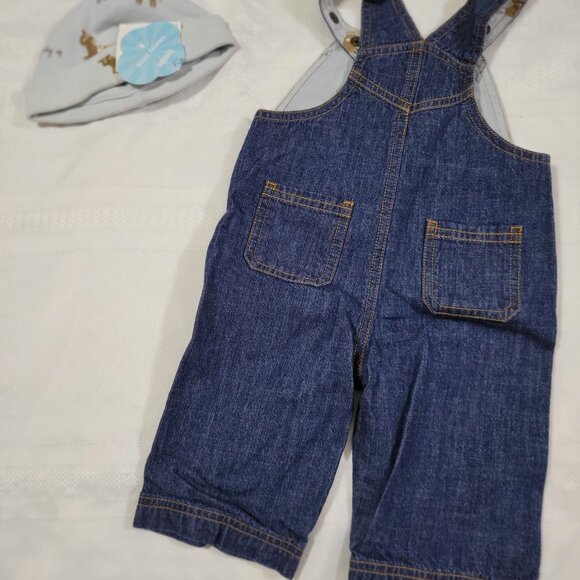 Gymboree EIEIO Pony EUC 3-6 month Overalls & NWT 3-6 Hat set. Mixed Bin Z33 - Picture 5 of 5